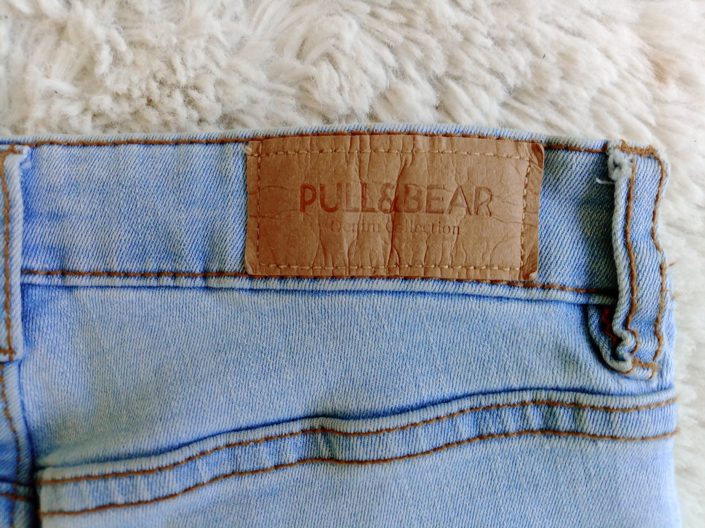 Pull&Bear Light Blue Wash Denim Skinny Jeans Tapered High Rise EU 34 UK Size 8