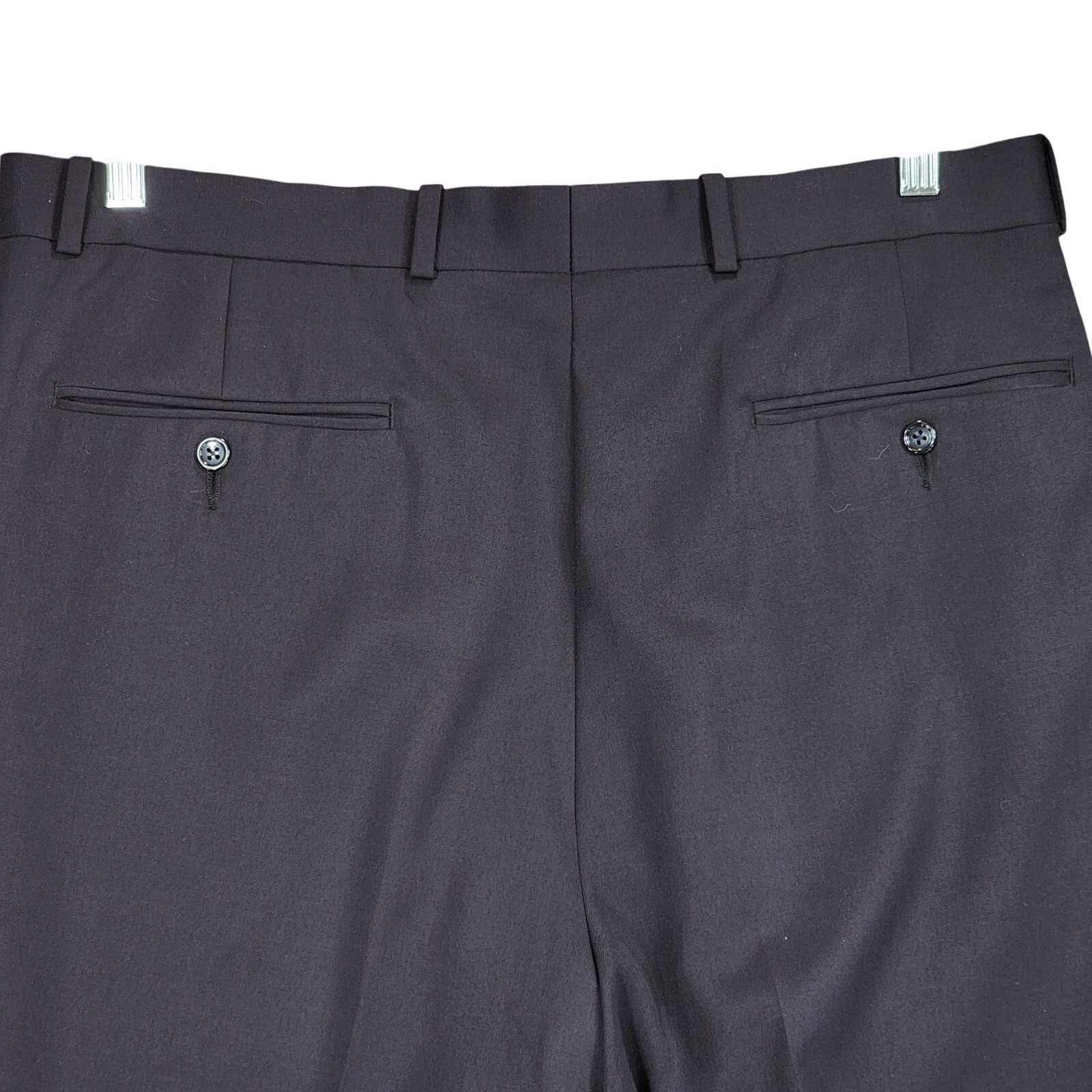 Biella Italia Corporate Image Dress Pant 36 Men Gray Pleats Cuff 36×27 Tom James