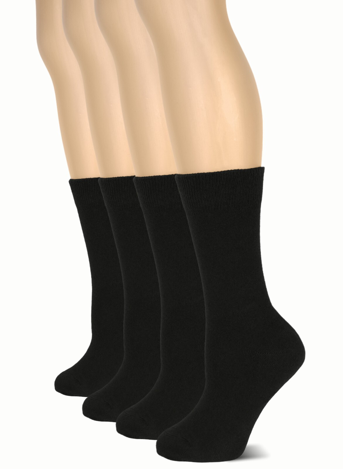 WOMEN Dress Crew COTTON Socks, MEDIUM AND LARGE, CASUAL, 4 Pairs