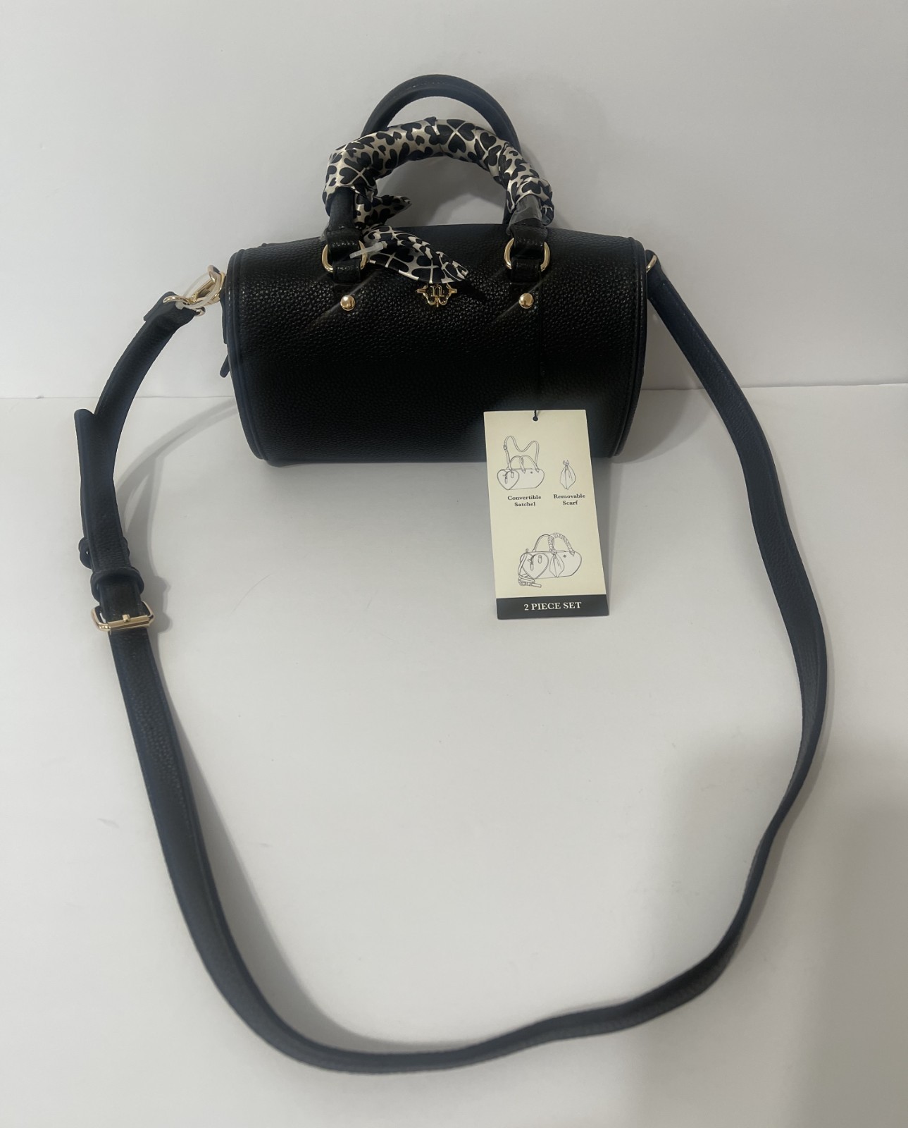 Nanette Lepore Heart Pattern Scarf Heart Shaped Colette Satchel Crossbody Purse