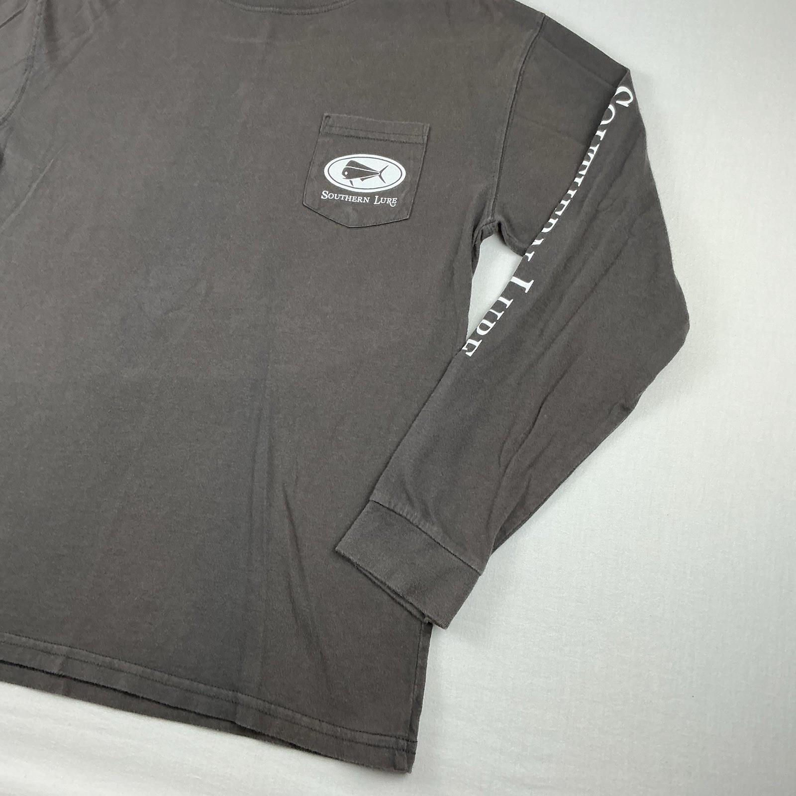 Southern Lure YXL Grey Long Sleeve Graphic Double Sided Shirt