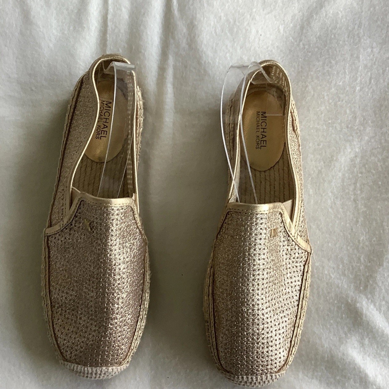 Michael Michael Kors Women Kendric Glitter Espadrille Platform Loafer Shoes 7.5M