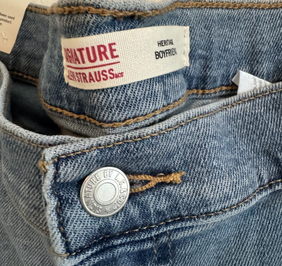 Signature Heritage Mid-Rise Boyfriend 12W 31 Cotton Polyester/Elastane NWT.