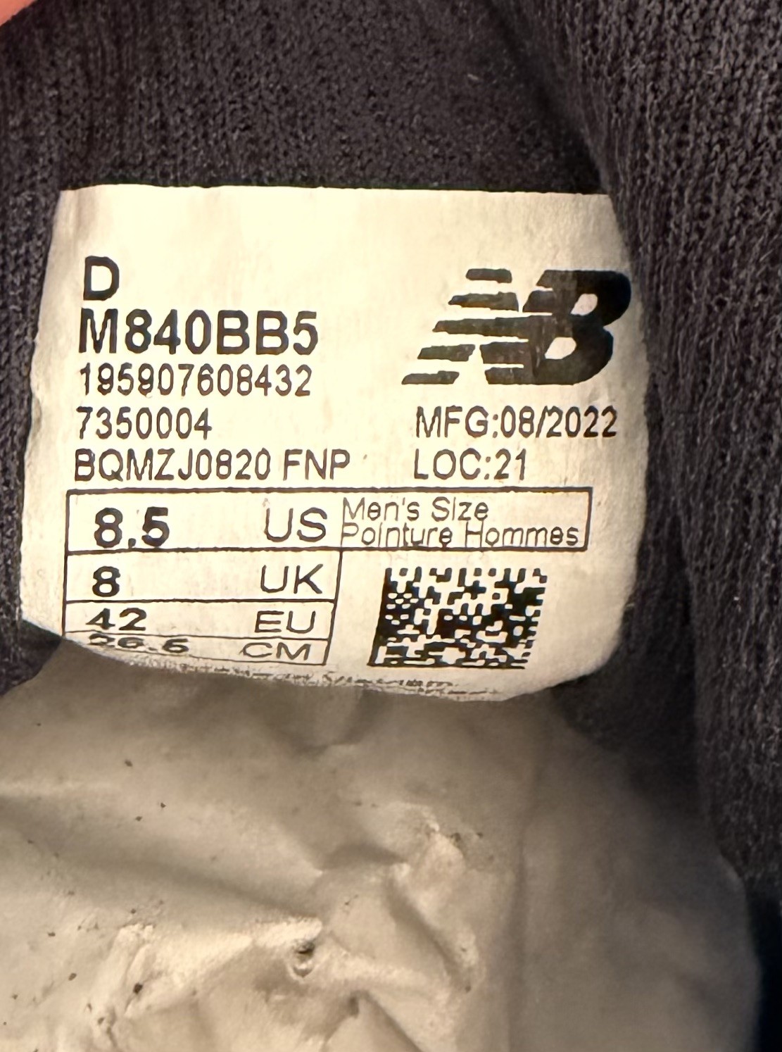 New balance 840 Men’s Shoes size 8.5 D