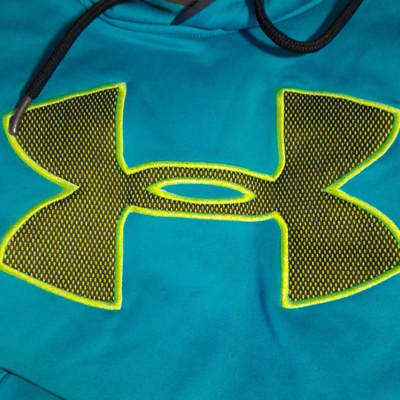 Under Armour Storm1 Men’s Blue L Pullover Hoodie Logo Drawstring Pockets