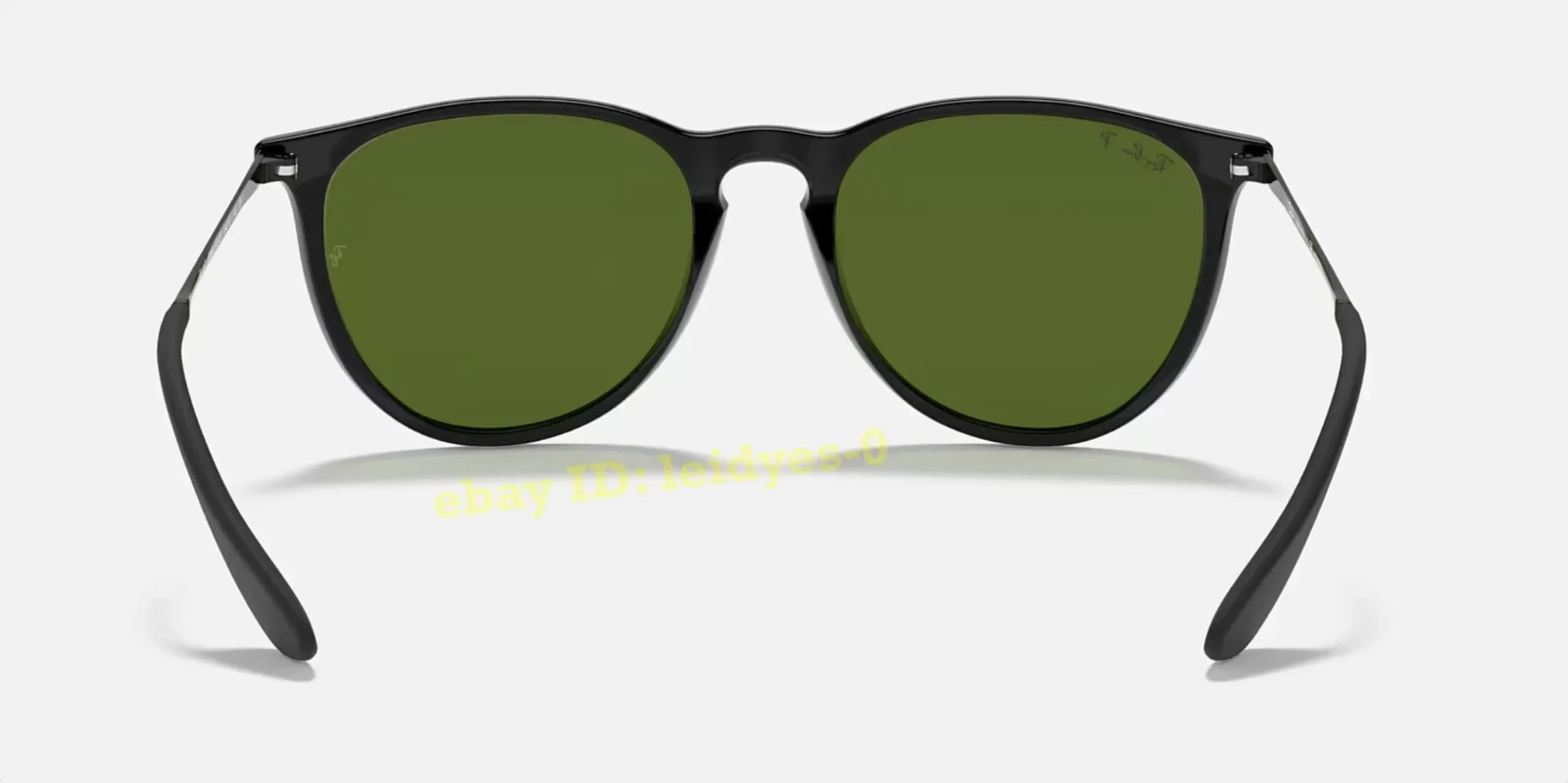Ray-Ban Erika Classic RB4171 Polarized Sunglasses Black G-15 Green UV 54-18