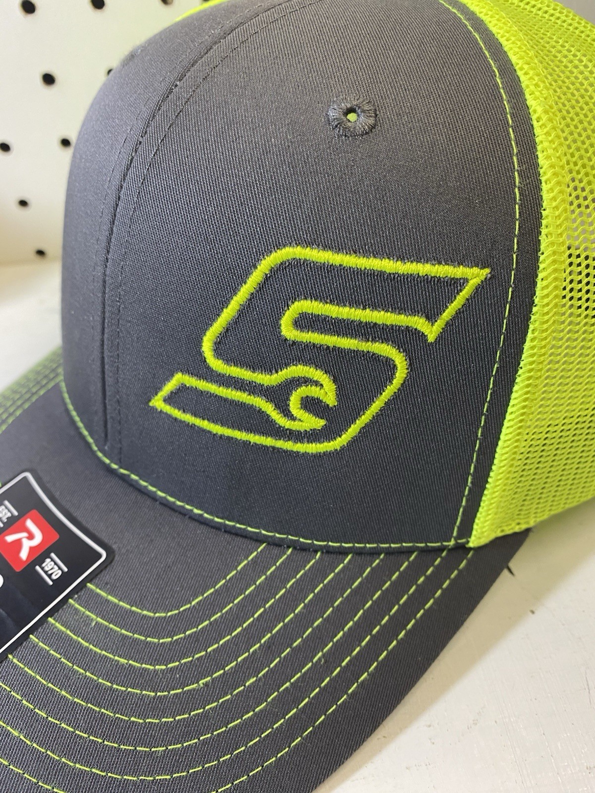 Snap On Richardson 112 Trucker Cap Hat Mesh Snapback Embroidered HiVIZ