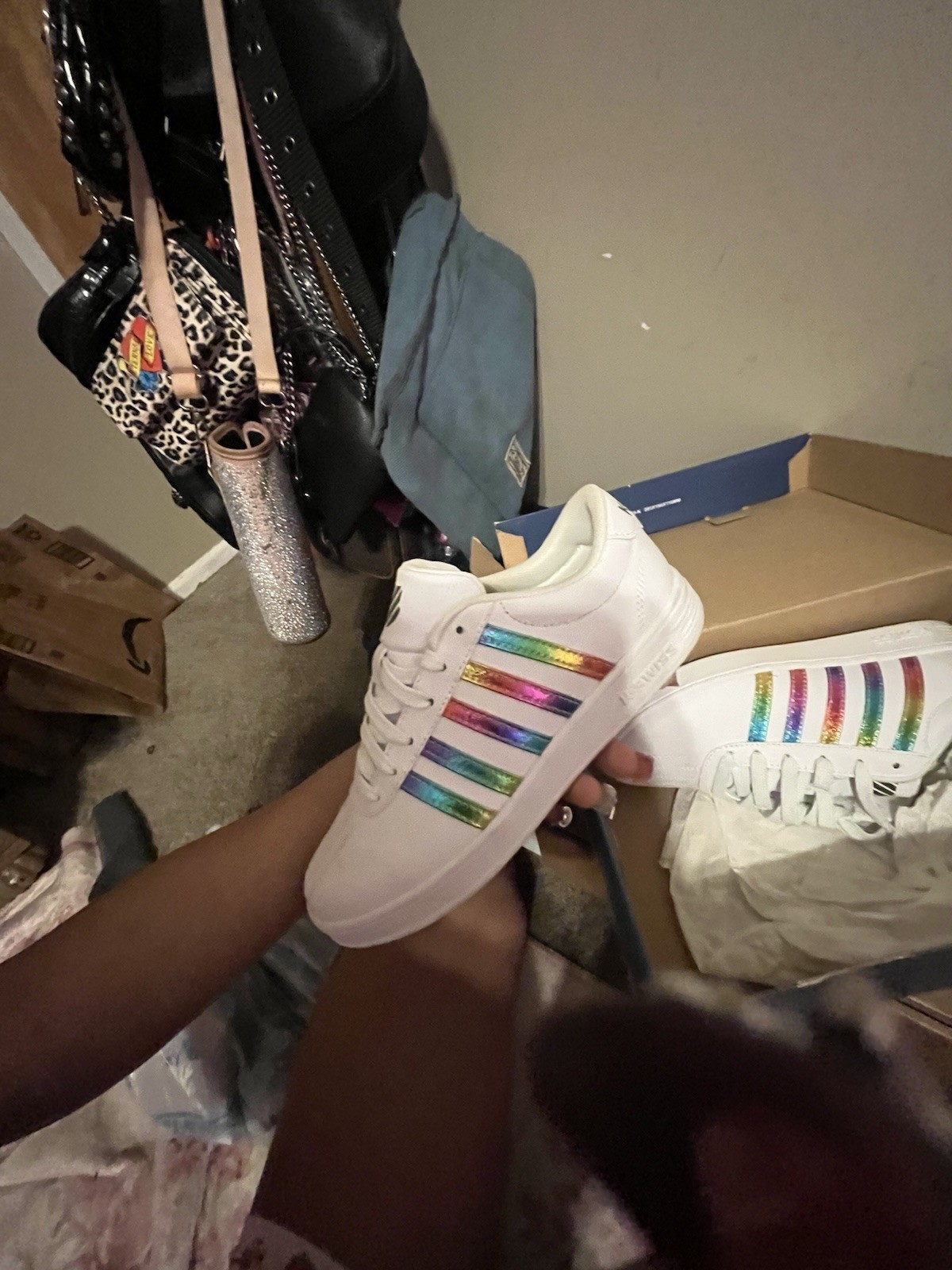 K-Swiss Classic Pro II Varsity Low Top Lace-Up Sneaker White/Multicolor