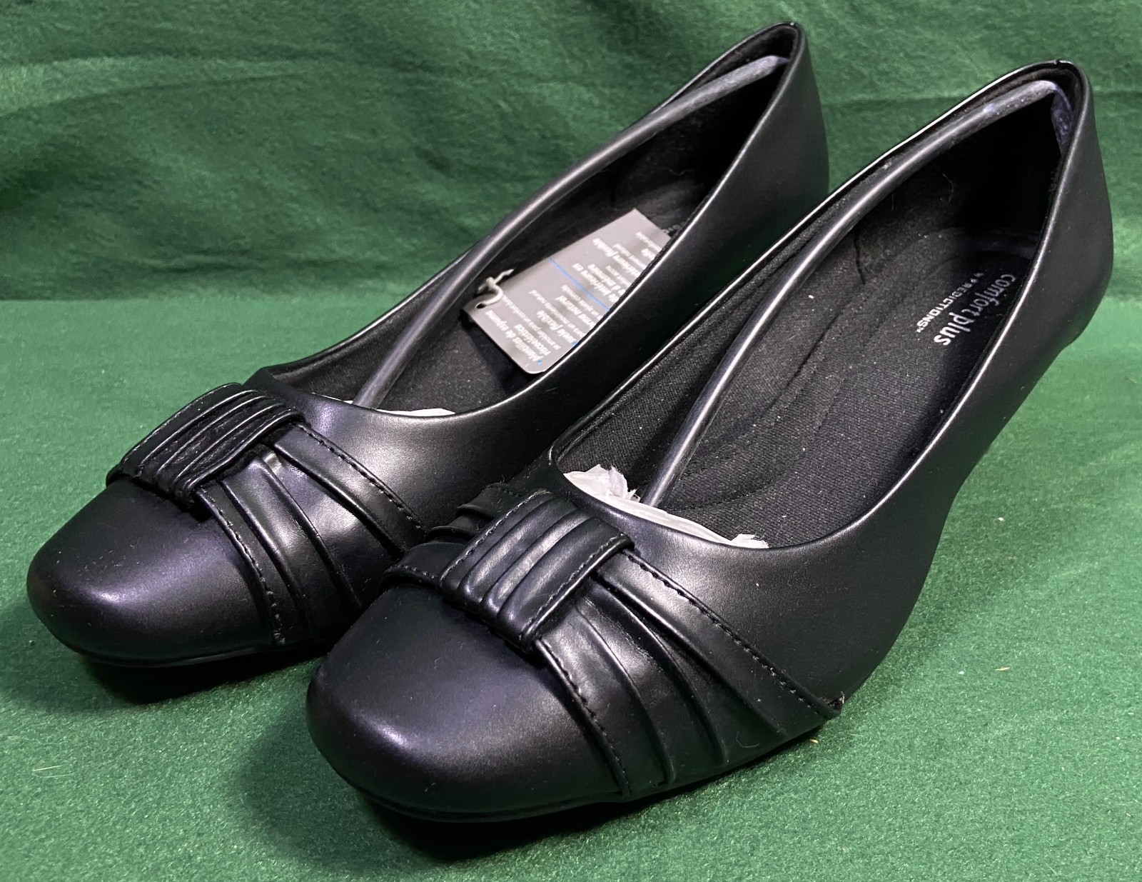 New Comfort Plus By Predictions Women Sz 9 MARGE Black Noir Pumps Shoes PO Box