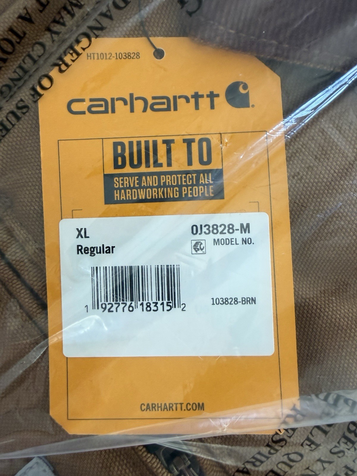 NWT Carhartt Detroit Jacket Duck Blanket Lined Brown Men’s Size XL Canvas