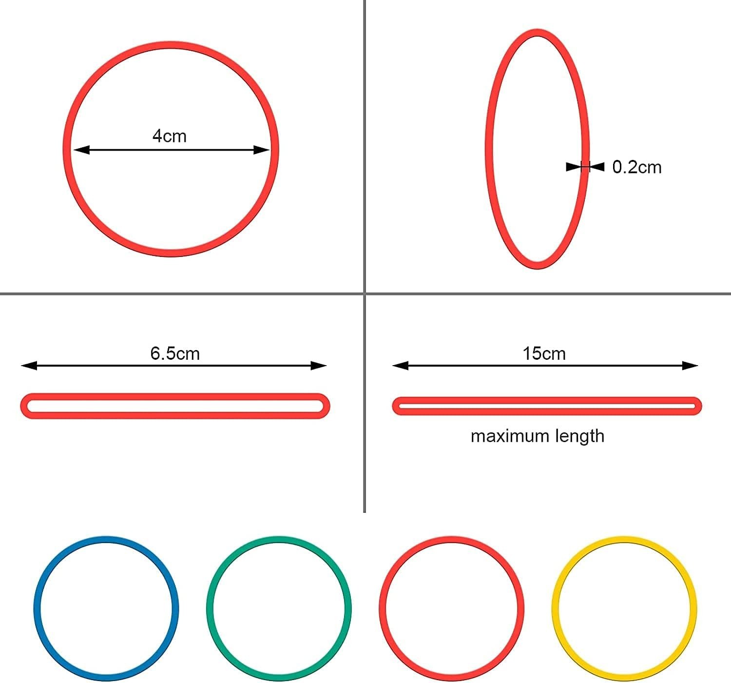 700PCS Multicolor Rubber Bands,Assorted Color Rubber Bands,Sturdy,Heat Resistant