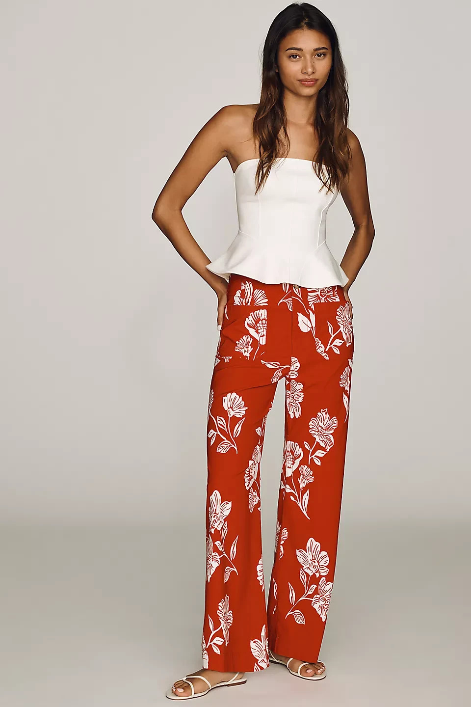 Anthropologie Maeve Colette High-Rise Wide-Leg Full-Length Pants #4123966060110