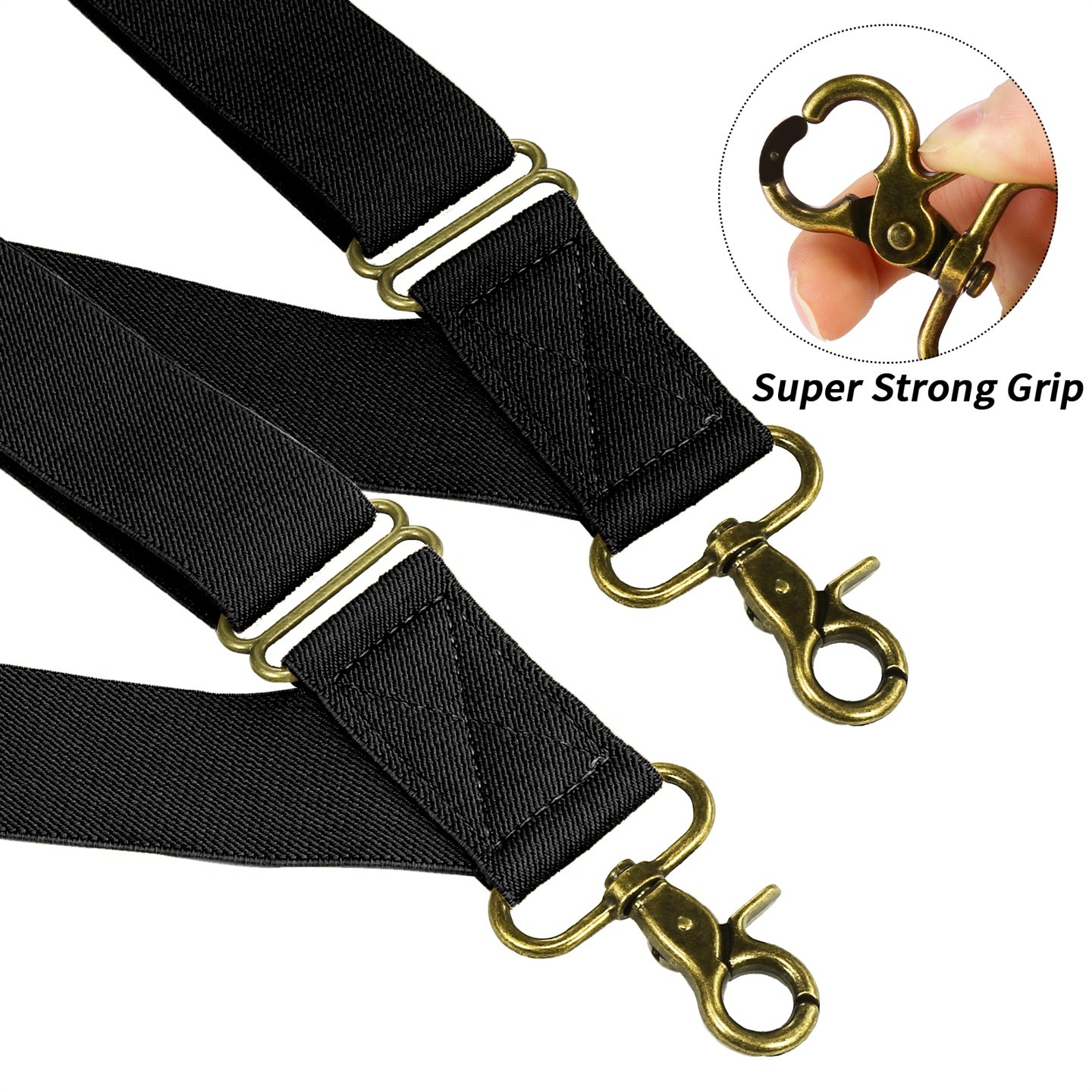 Buyless Fashion Trucker 2 Pack Suspender Men 48″ Adjustable Strap Utility Braces