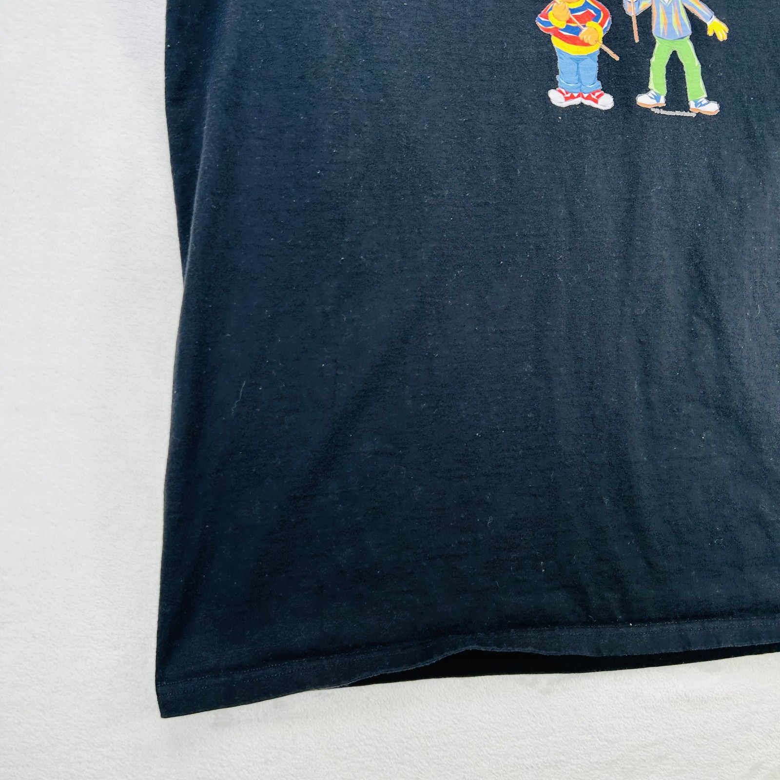 Sesame Street Shirt Mens 2XL Black Naturel Bert Ernie Champion Tee Y2K Collab