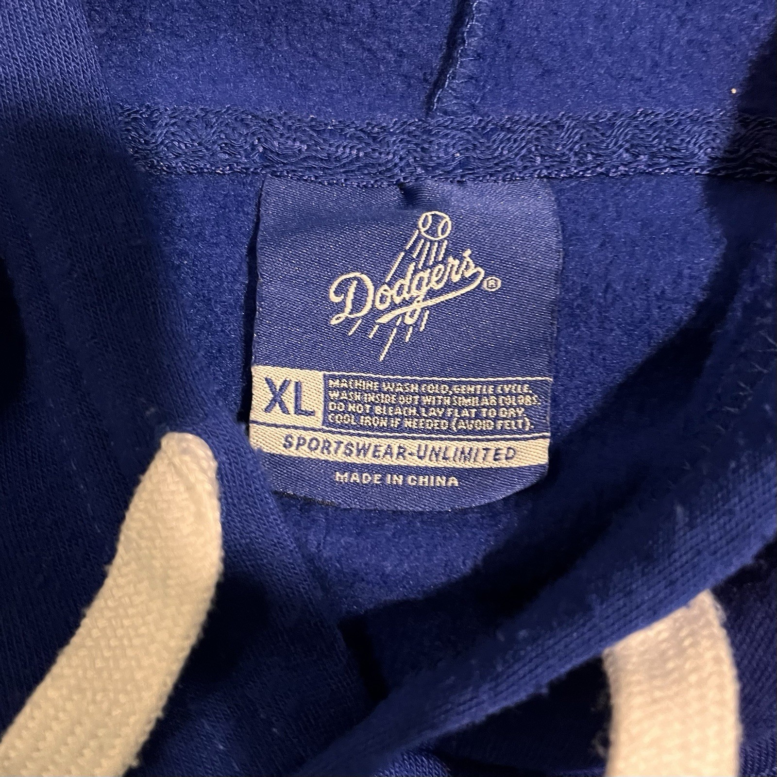 8x world champion dodgers print and patched blue hoodie