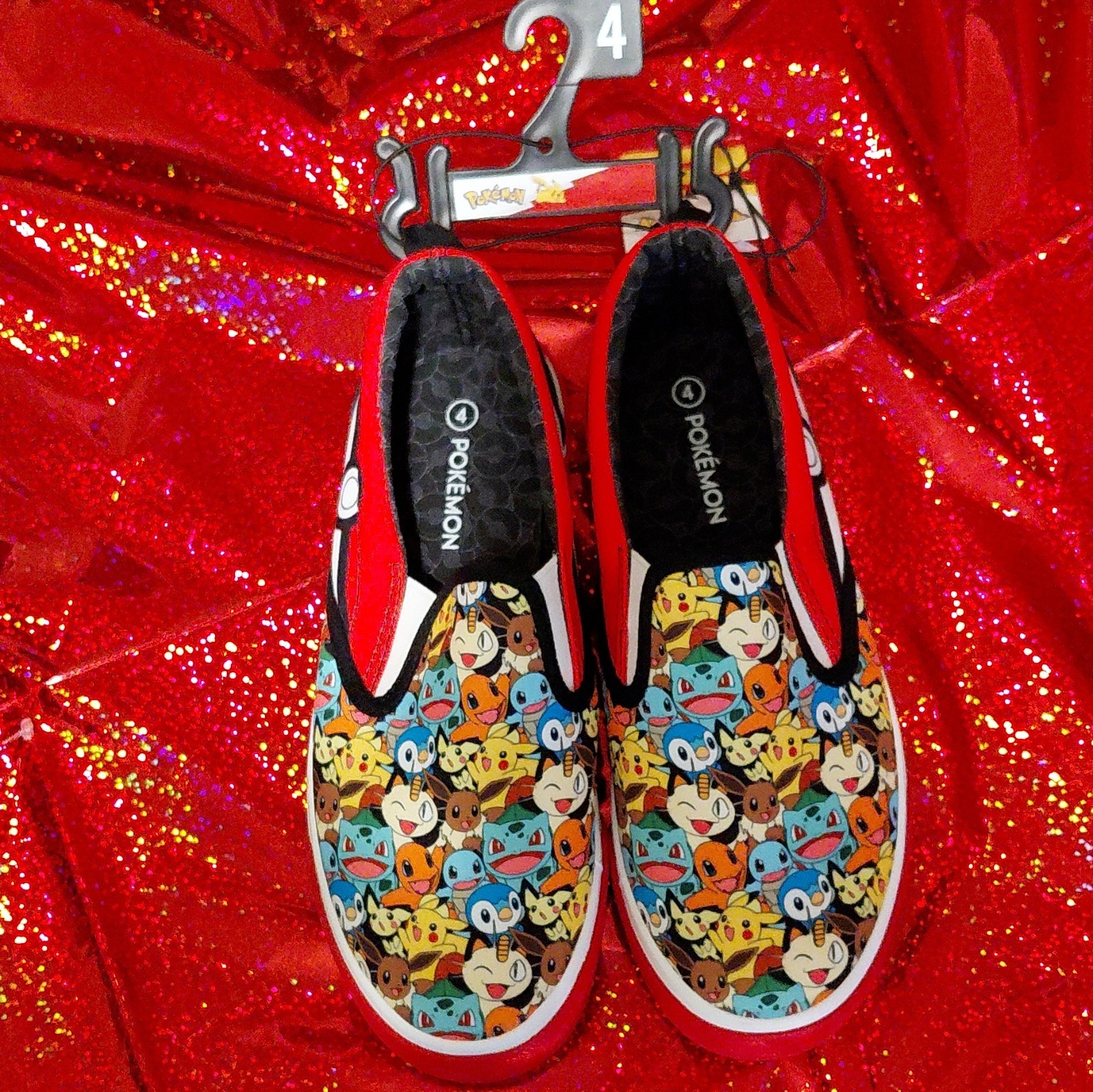 Pokémon Unisex Kids Slip-On Casual Shoes US 4 Pikachu Multicolor Fabric