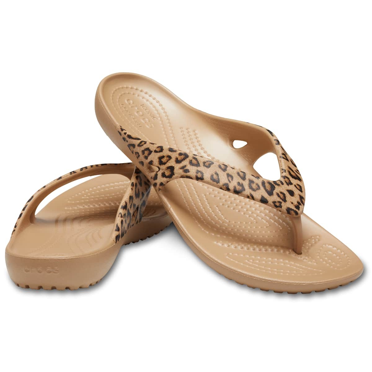 Crocs Women’s Kadee II Leopard Flip Flops