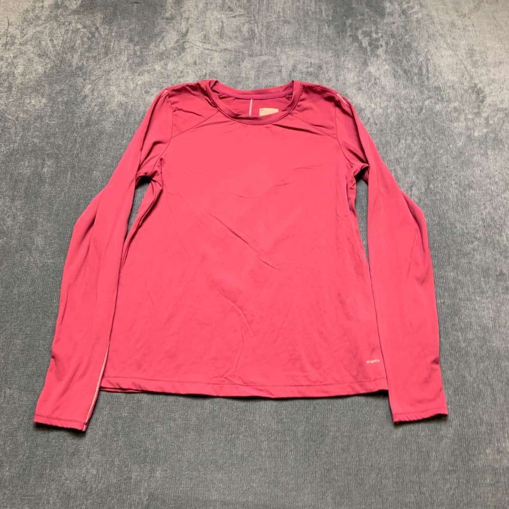 Mondetta Performance Luxury Athletic Top Womens S Pink Stretch Thumbhole Sleeve