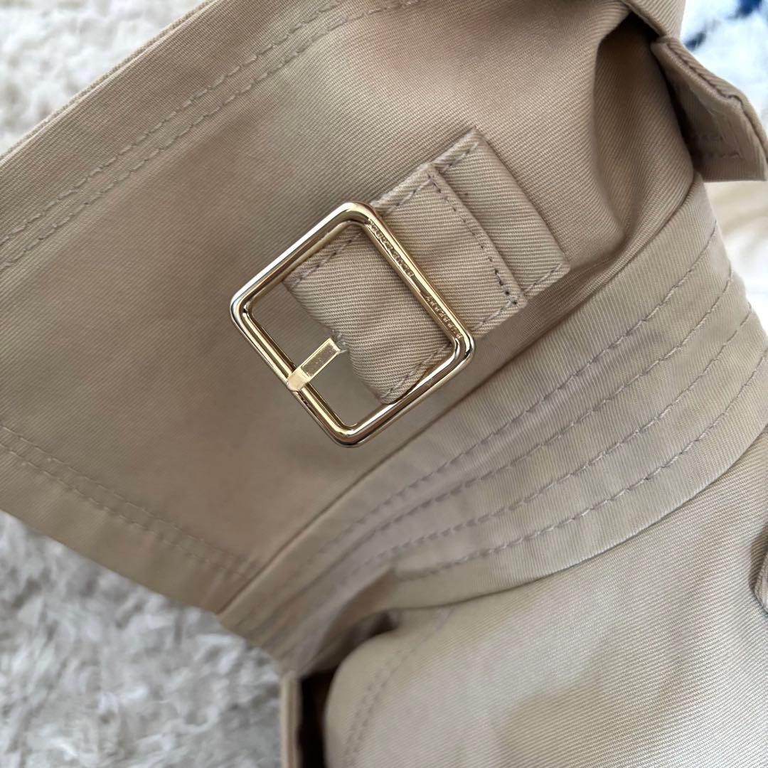 Burberry Blue Label Trench Coat Long Mega Check Belt
