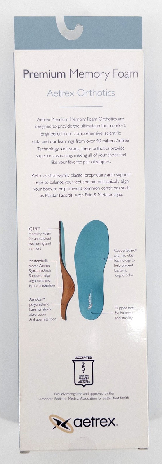 Aetrex Mens L2300 Premium Memory Foam Orthotics
