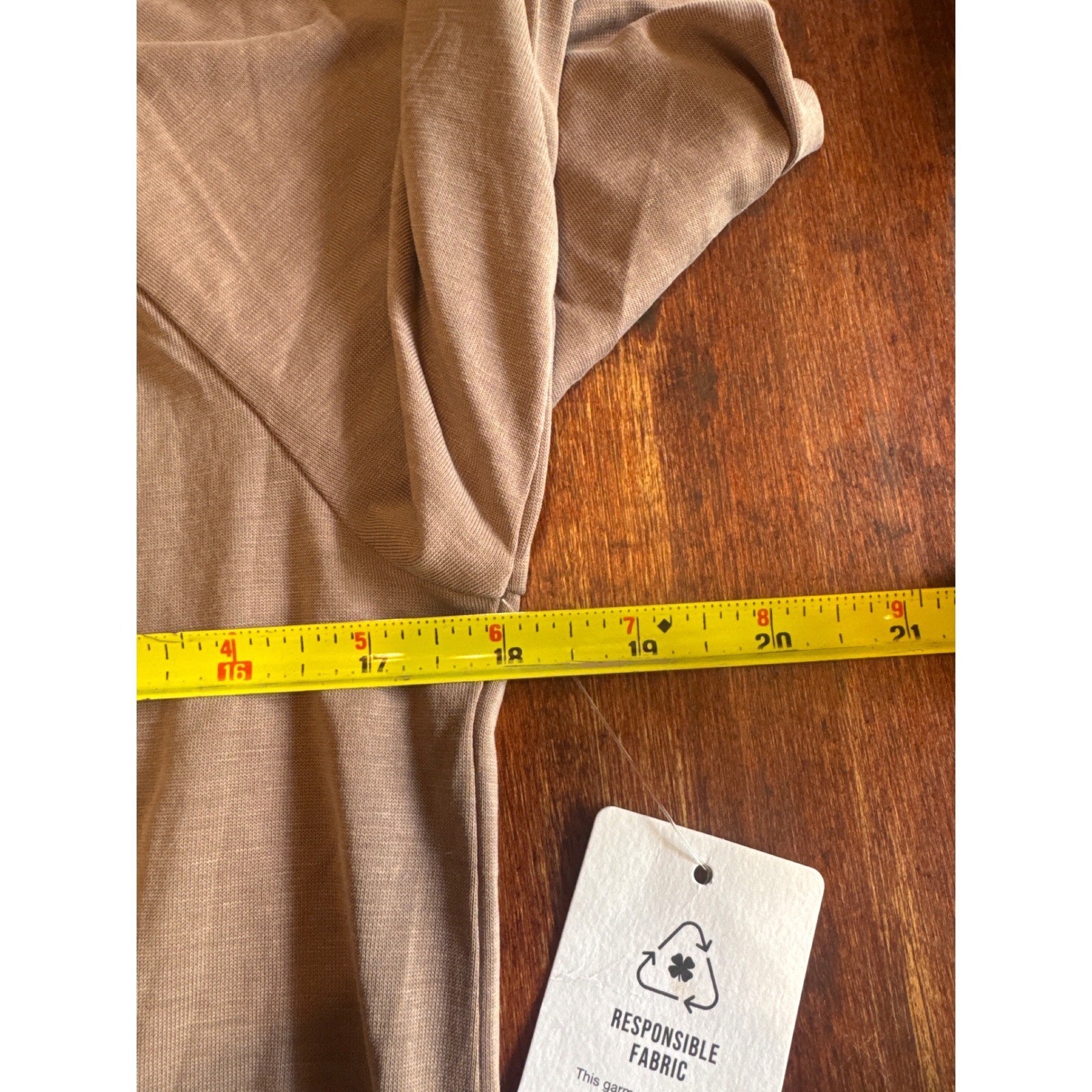 Lucky Brand Womens Long Sleeve Peasant Top Taupe Brown Elastic Hem Small NEW
