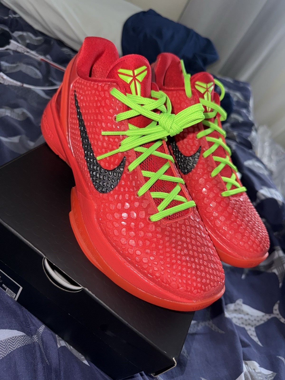 Nike Kobe 6 Protro Low Top Reverse Grinch Bright Crimson/Black FV4921-600