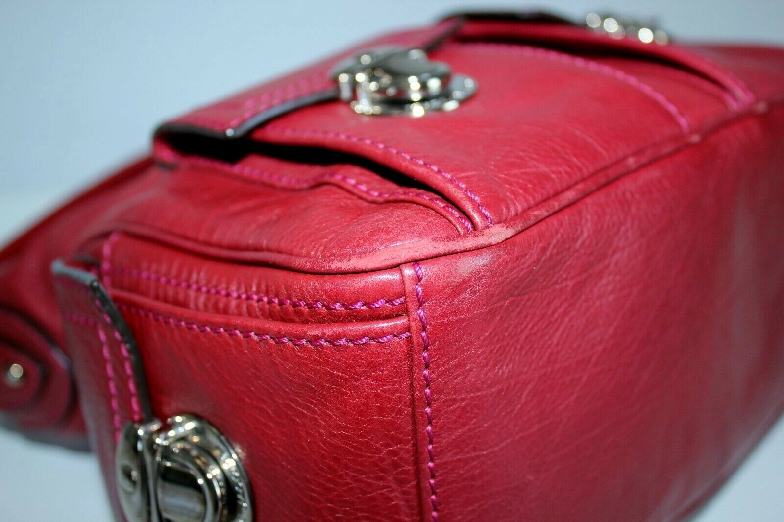 Vintage MARC JACOBS Multipocket Leather Hobo Bag in Red ~ MADE IN ITALY