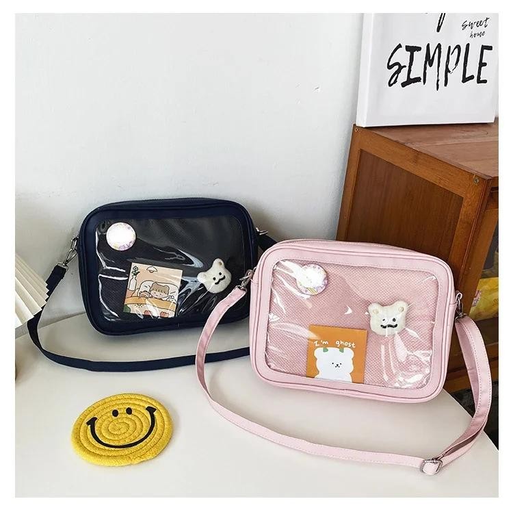 Women’s Ita Crossbody Bag Clear Transparent Shoulder Messenger Purse Cute Kawaii