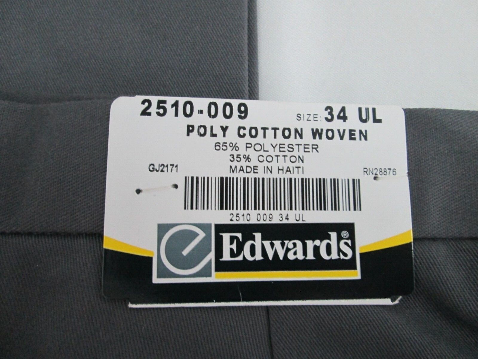 Men Pants Gray Chino 30 32 34 36 38 40 44 46 unhemmed NEW Edwards style 2510
