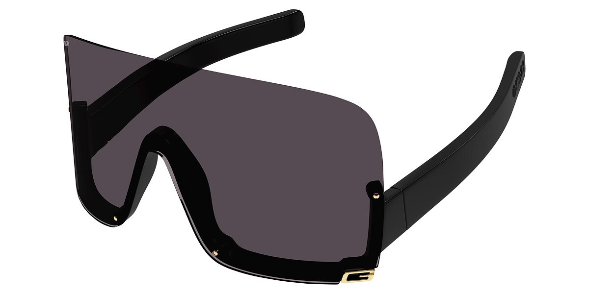 GUCCI Sunglasses GG1631S Acetate Black Shield 99-115mm Authentic
