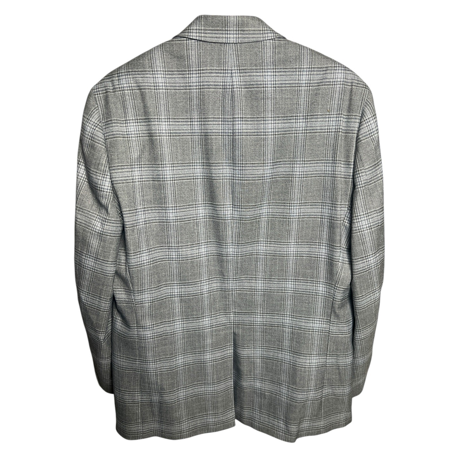 Unbranded Made In Vietnam Plaid Gray Suit Blazer *Dimensions In Pictures*