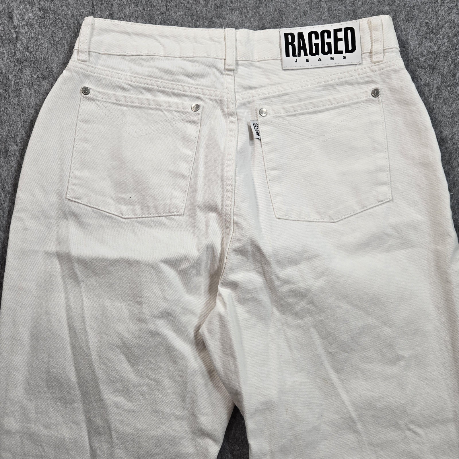 Ragged Jeans Jeans Womens 30 White High Rise Wide Leg Denim Pants Relaxed Fit