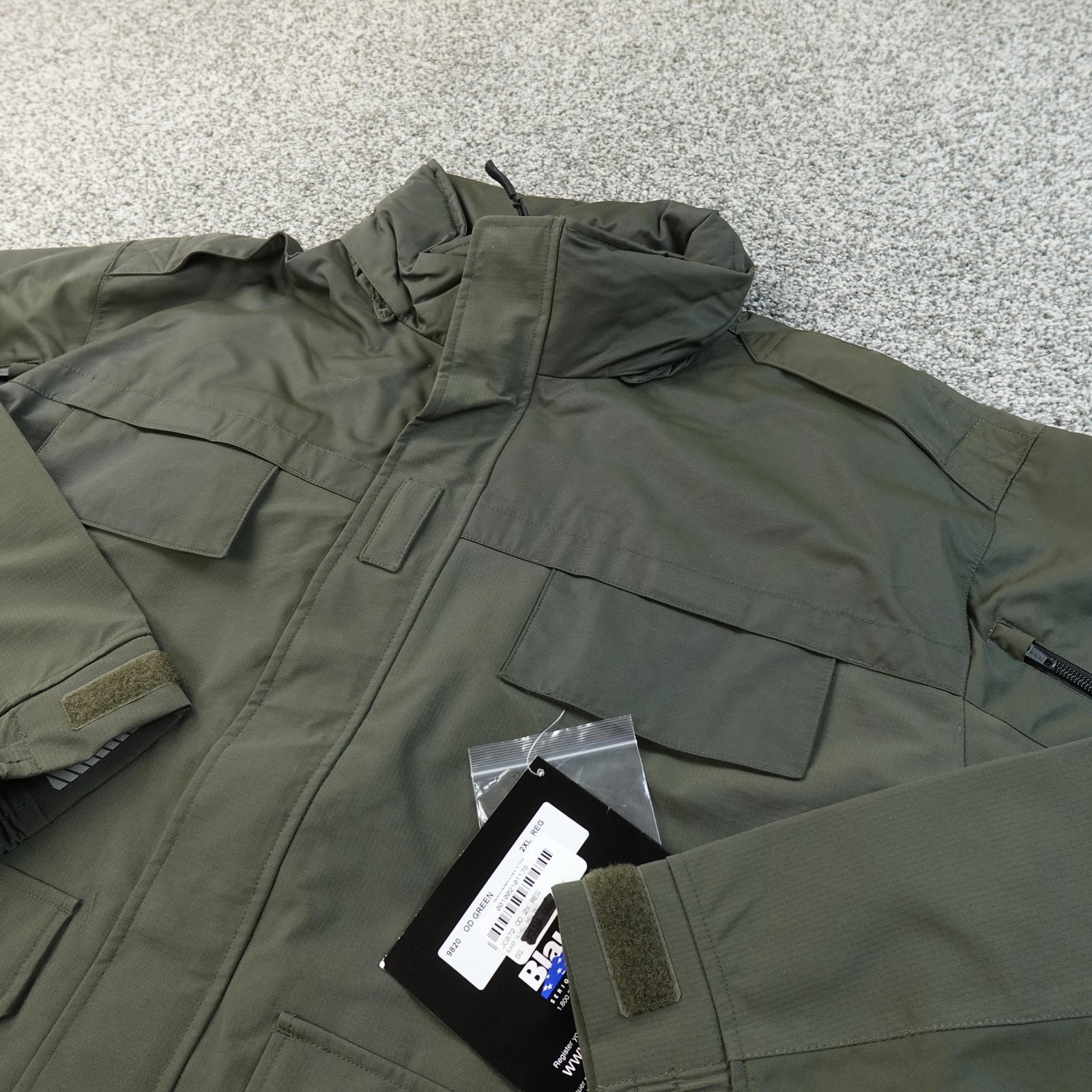 NEW Blauer Jacket Mens 2XL Green Tacshell Softshell Hooded Military Coat Outdoor