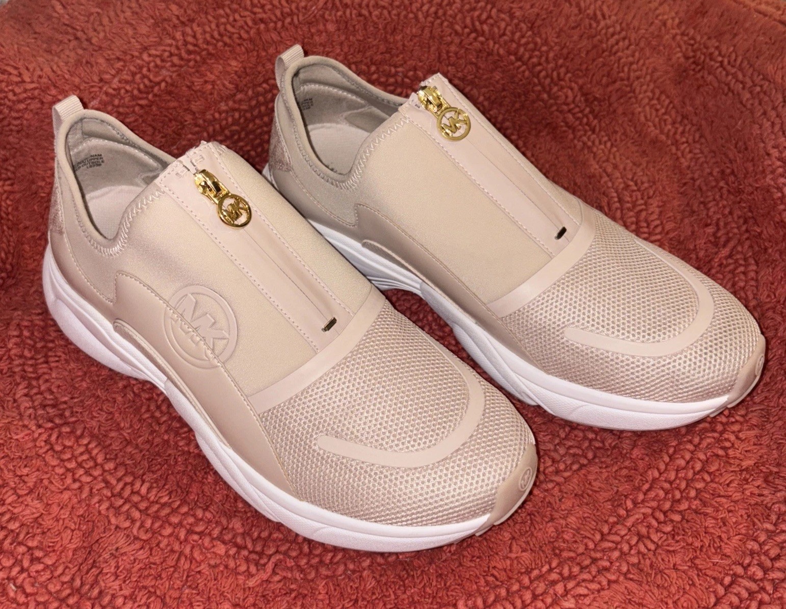 Michael Kors Women’s Sami Scuba and Mesh Zip-Up Trainer Sneakers Shoes Sz 10 M