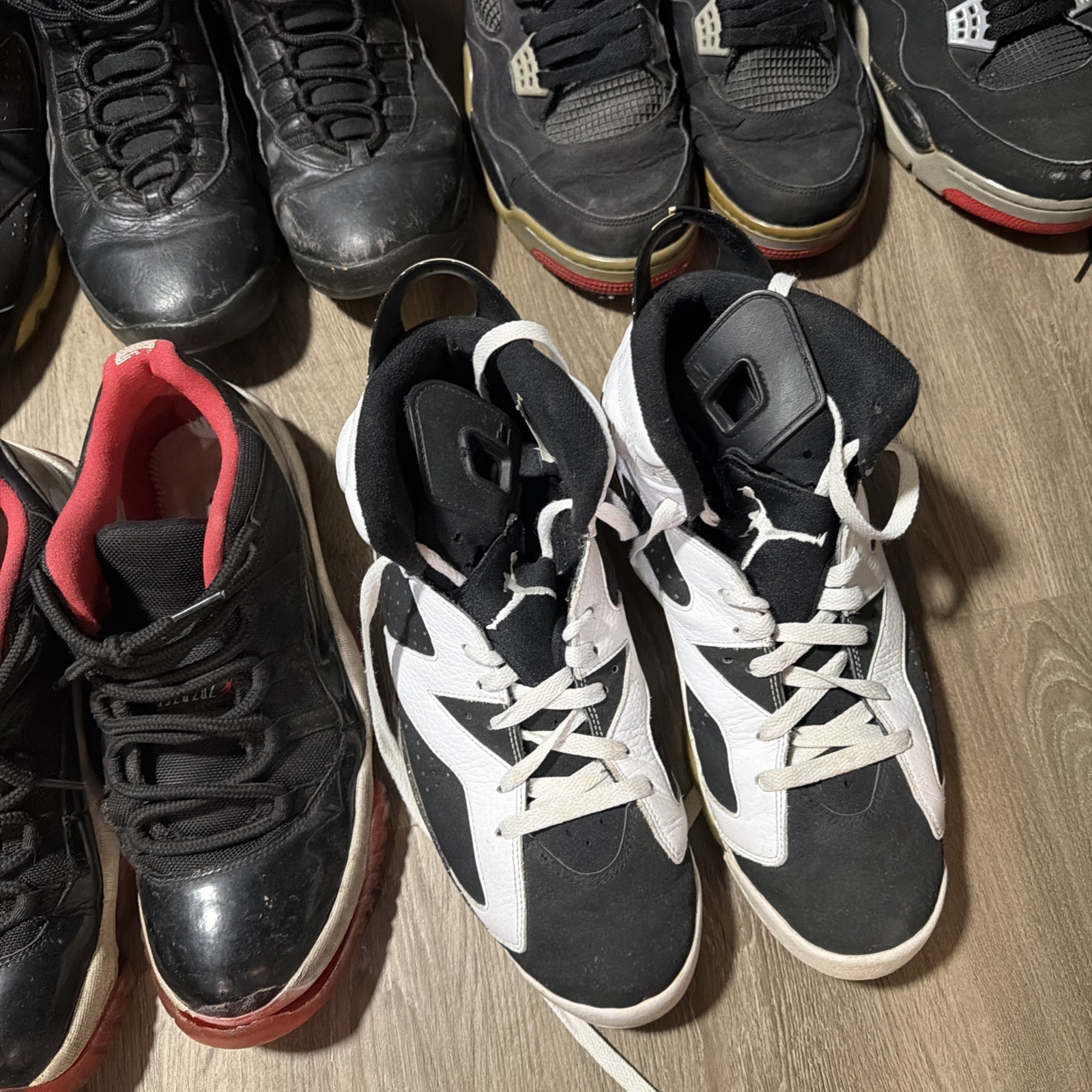Air Jordan Bundle Lot 10 Pairs For Restoration Vintage OG Box Sizes 10-14 Bred