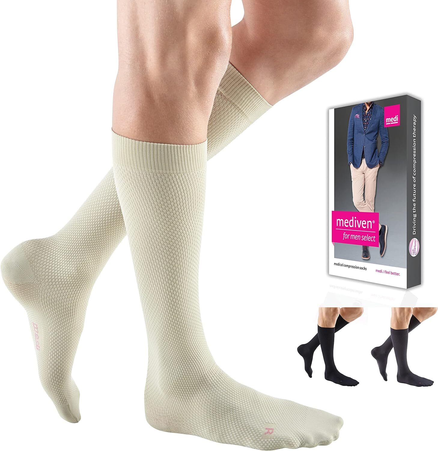 Mediven Select Style Mens Reg Standard Calf 15-20 mmHg Socks Pick Size & Color