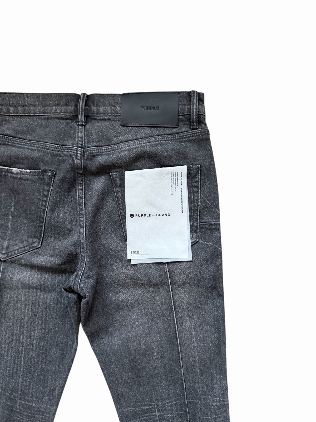 Purple Brand Jeans Men Slim Straight Flare Black P004 $330 Size 30×32 (30/32)
