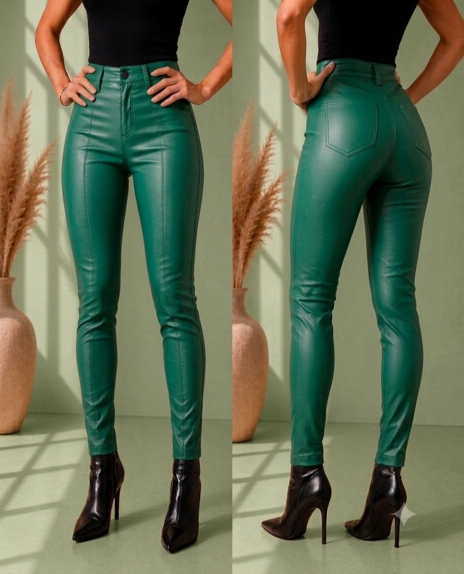Handmade White Slim Fit Women’s Leather Pants Genuine Lambskin HighWaist Trouser