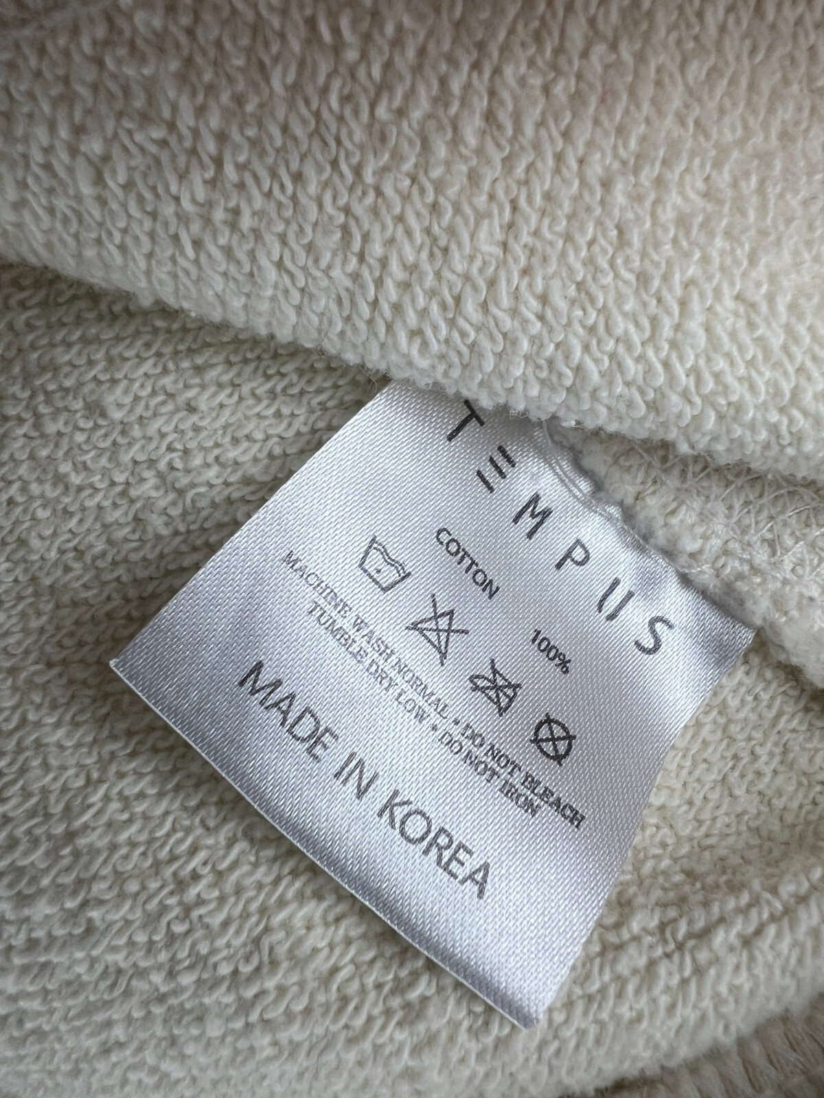TEMPUS STUDIO Sweatsuit Jogger Set Size MEDIUM Beige Heavyweight Hoodie + Pant