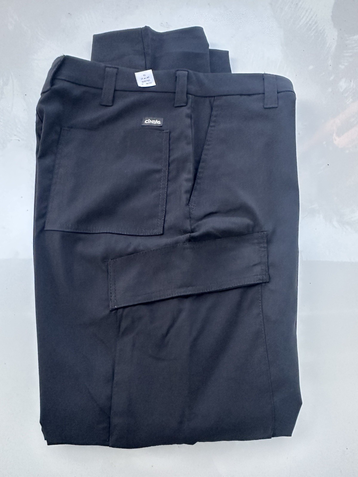 Lot Of 2 Cintas Comfort Flex PRO Cargo Work Pants Size 40×30 Black #23270-35