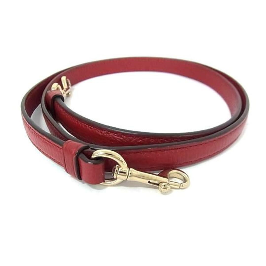 COACH Leather Shoulder Strap Red 109.5×1.3cm Adjustable Crossbody Bag Part
