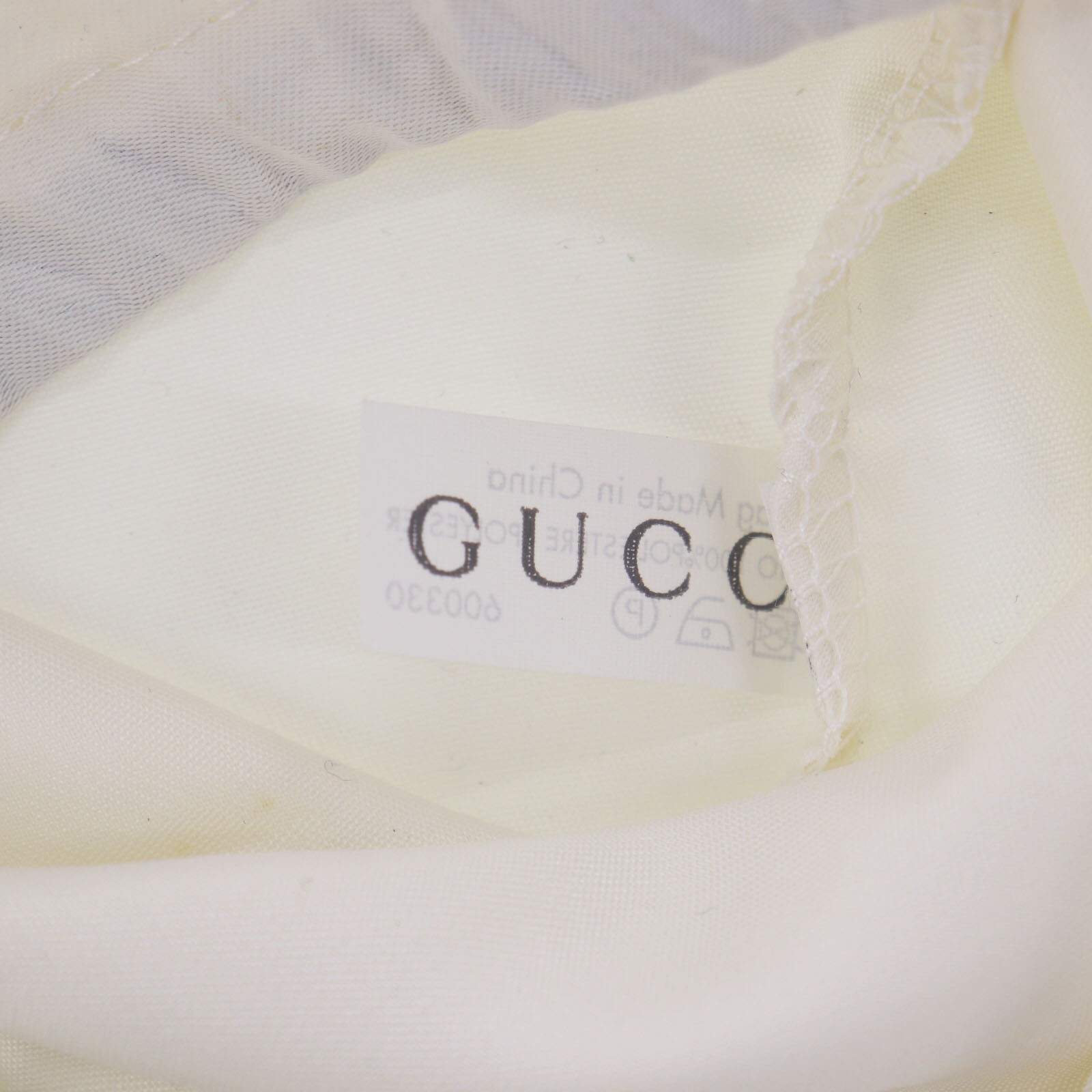 GUCCI Dust Bag Drawstring White Size 11.8 × 11.4in (30.0 × 29.0cm) #EH229 S