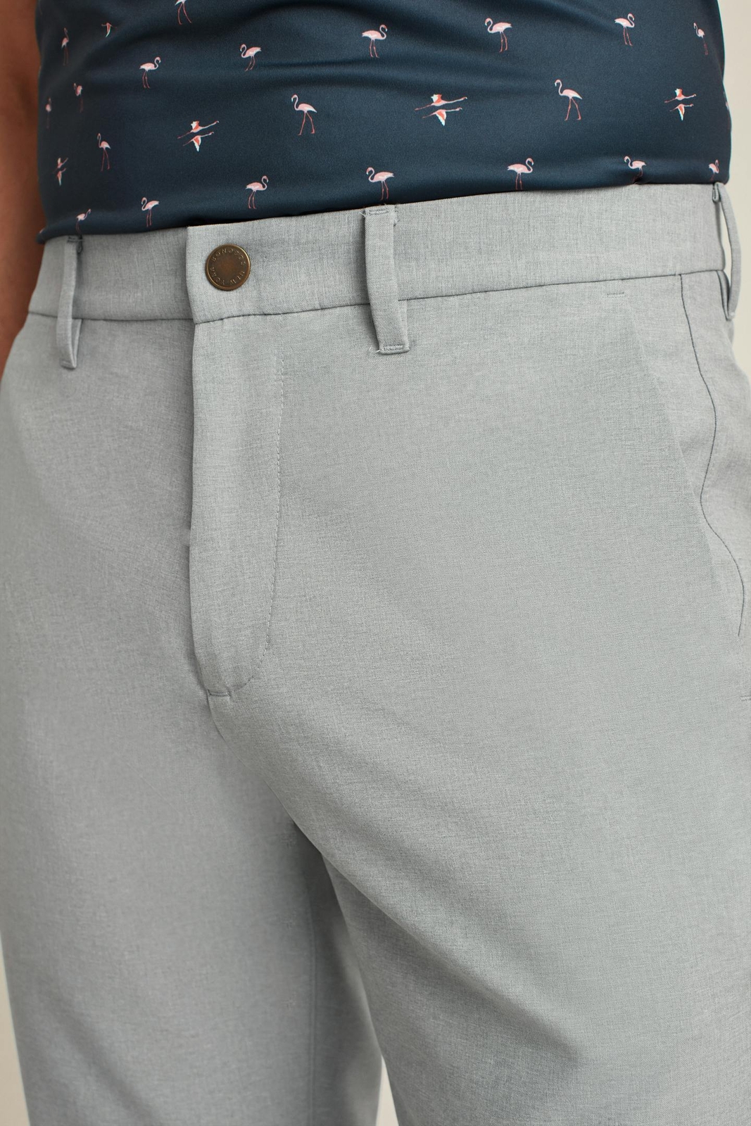 Bonobos Mens Golf Pants Performance Link 5 Pocket Slim Taper Ash Grey 34×32