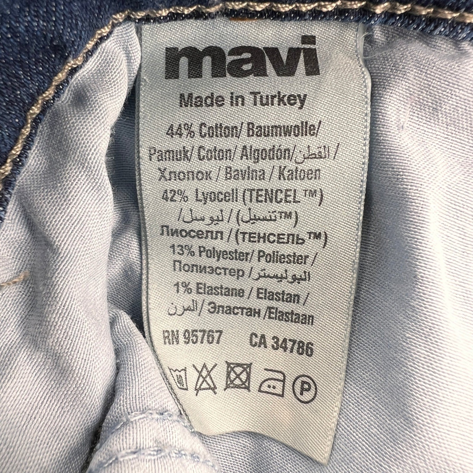Mavi Matt Relaxed Straight Leg Jeans Men 36×31 Blue Stretch Denim Casual Norm