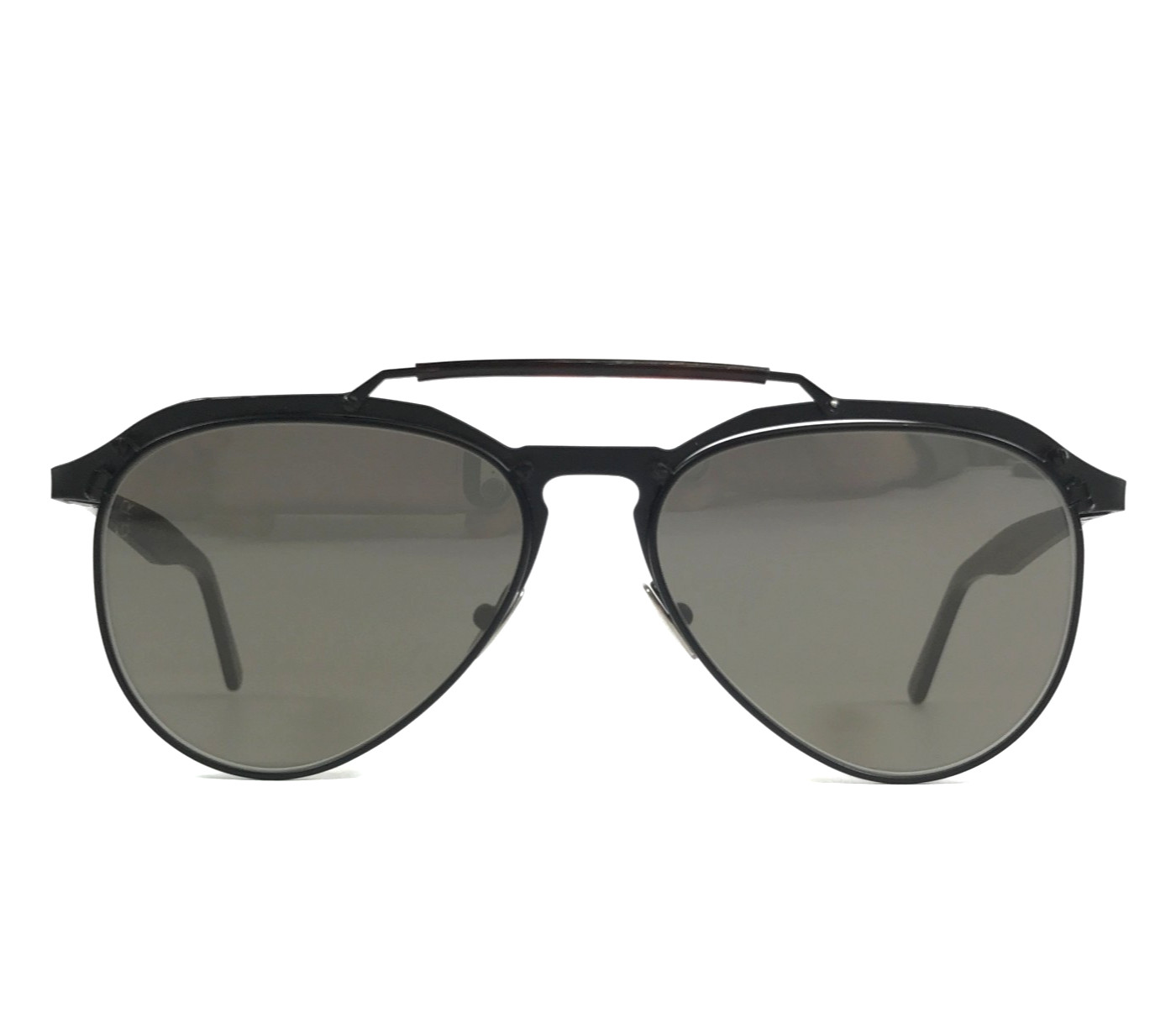 L.G.R Sunglasses SICARIUS 22 Black Aviator Frames w/ Dark Gray Lenses 54-16-145