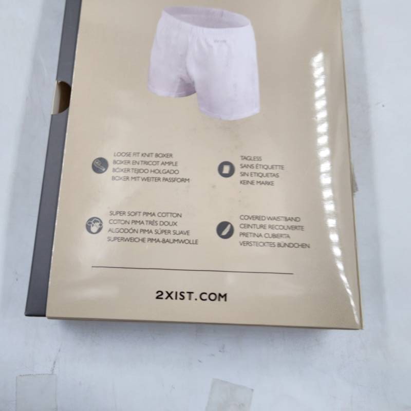 2(X)IST Pima Cotton Relaxed Breathable Knit Boxers Men’s L Black Elastic Waist