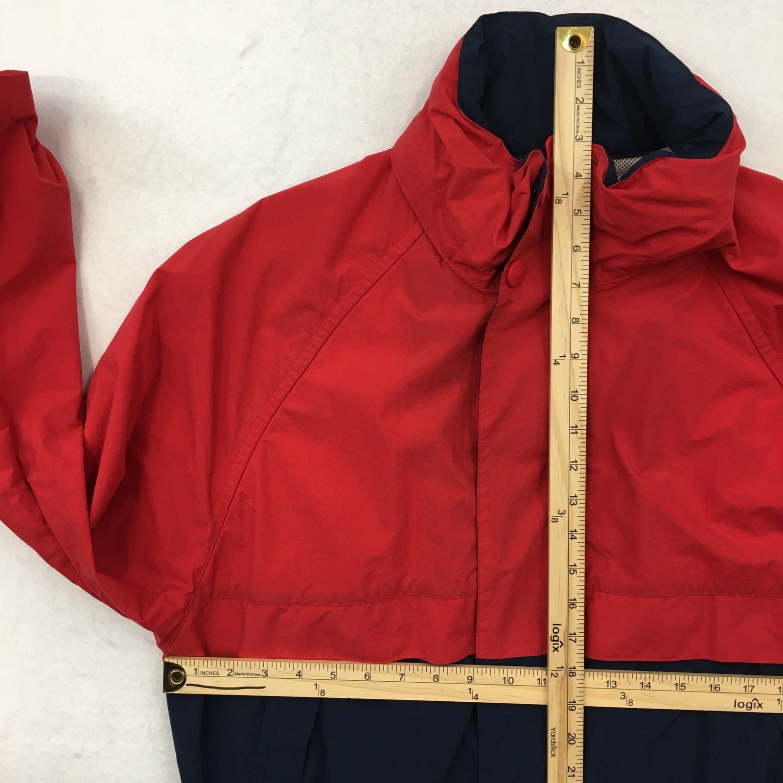 Vintage Nautica Windbreaker Jacket Mens Small Red Navy Blue US2 Sailing 90s