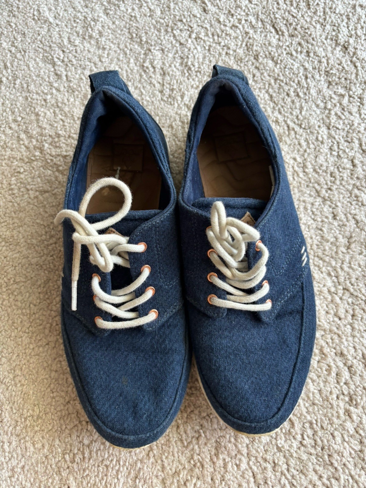 Reef Rover Canvas Sneakers Shoes Womens Sz 8.5 Blue Casual Travel Beach Comfort