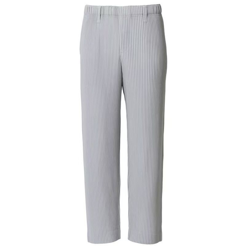 Japan Homme Plisse ISSEY MIYAKE Straight Leg Black Casual Pants JF150