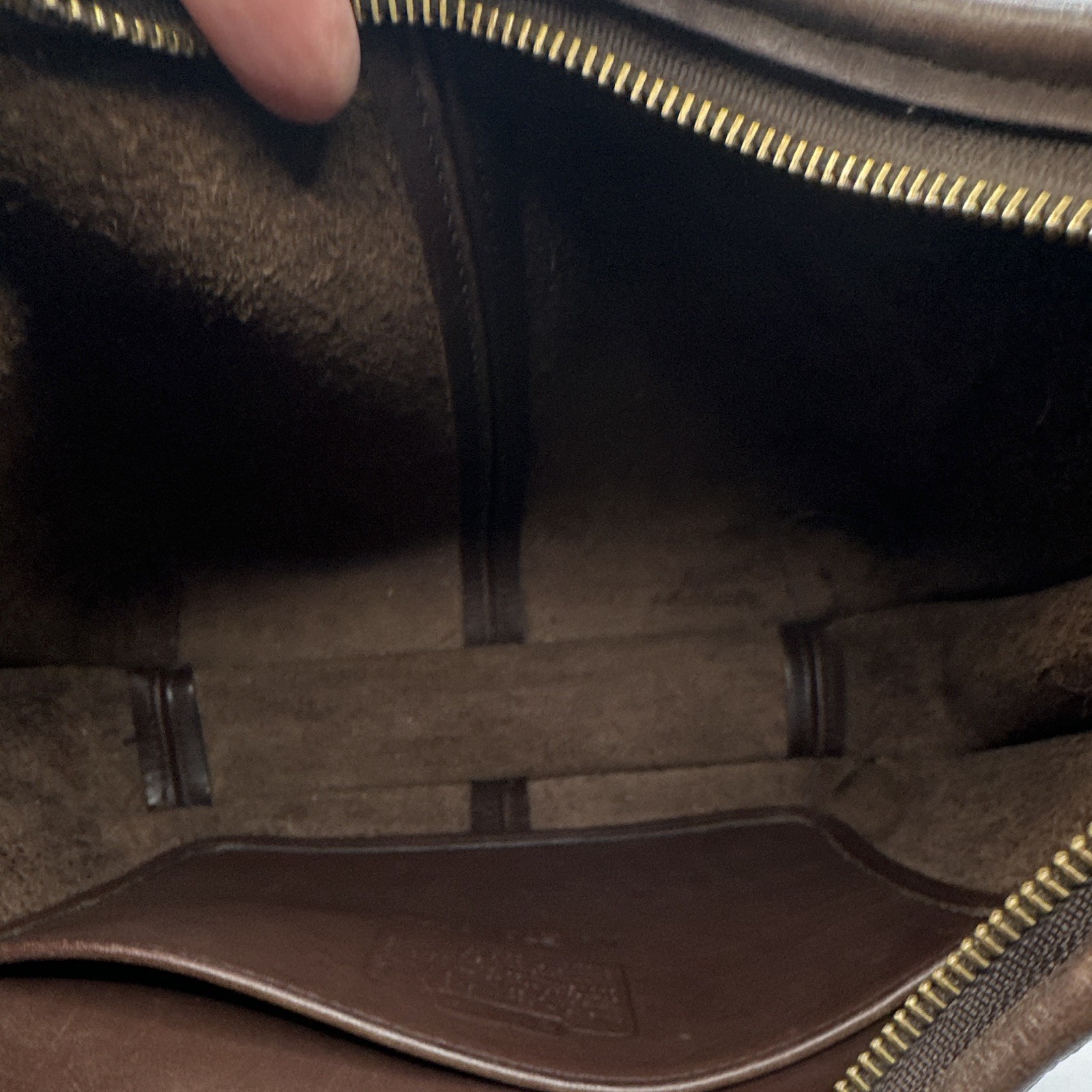 vintage Coach Ergo Zip Hobo Shoulder Bag crafted from mahogany brown leather.